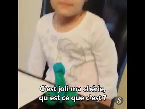 Une fillette a construit un dauphin sur roues