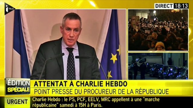 Fusillade à Charlie Hebdo. Le point presse de François Molins, procureur de la République de Paris