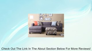 Florence Sectional Sofa in Microfiber Finish with ottoman and free accent Pillows Review