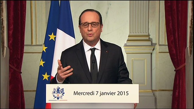 L'intervention intégrale de François Hollande après la tuerie de Charlie Hebdo
