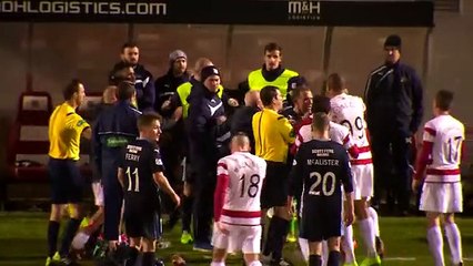 Player gets red card despite being substituted!