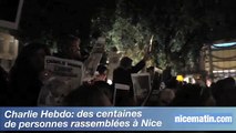 Charlie Hebdo: des centaines de personnes rassemblées à Nice