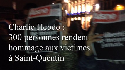 Charlie Hebdo : 300 personnes rendent hommage aux victimes à Saint-Quentin