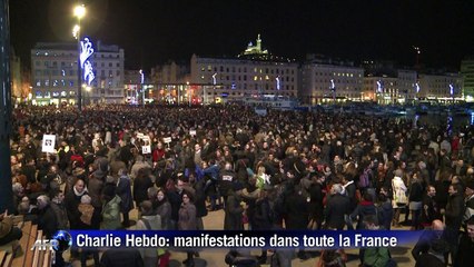 Charlie Hebdo: manifestations dans toute la France