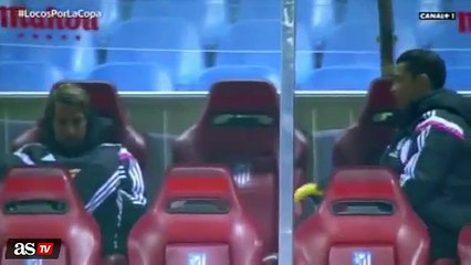 Cristiano Ronaldo not very happy because is benched against Atletico Madrid