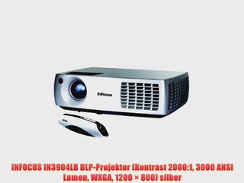 INFOCUS IN3904LB DLP-Projektor (Kontrast 2000:1 3000 ANSI Lumen WXGA 1200 × 800) silber