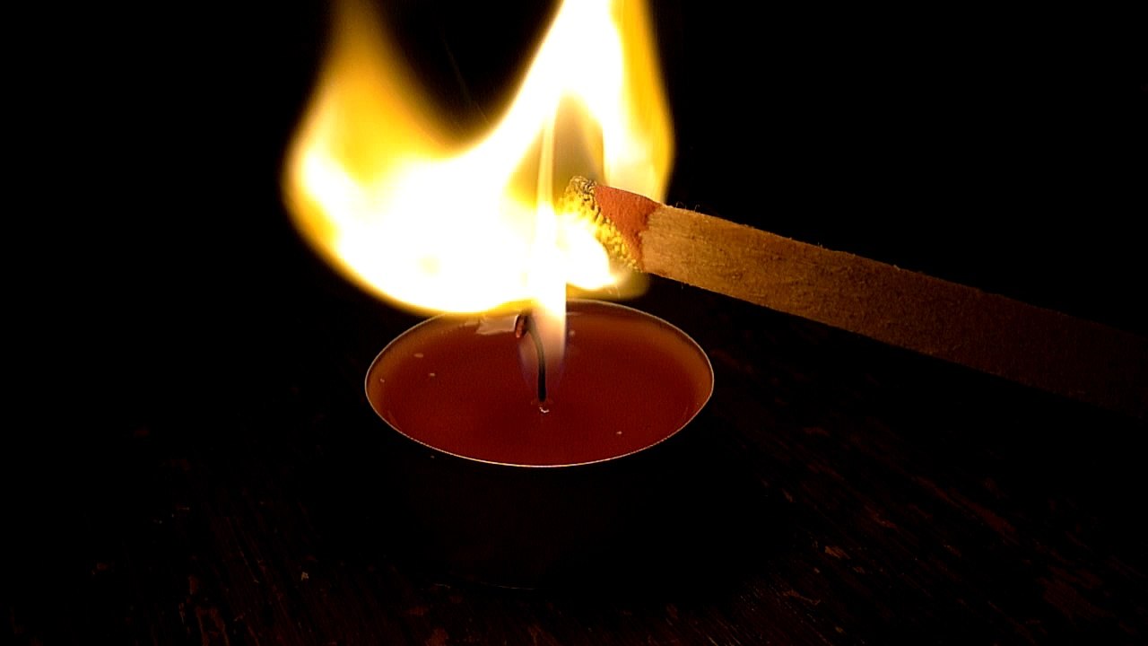 Zeitlupenaufnahme kerze lumix lx7