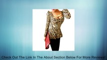 Lady Pullover Stretchy Leopard Prints Design Casual Peplum Shirt Review