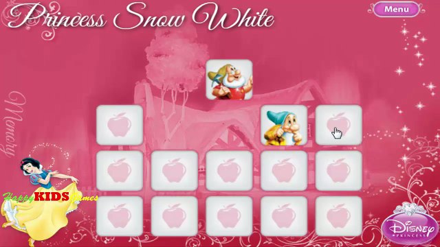 Disney Games - Princess Snow white Memory Game - Gameplay Walkthrough