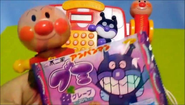 アンパンマン アニメ♥おもちゃ お菓子　お腹空いた名犬チーズ！バイキンマンに取られる！？anpanman toys
