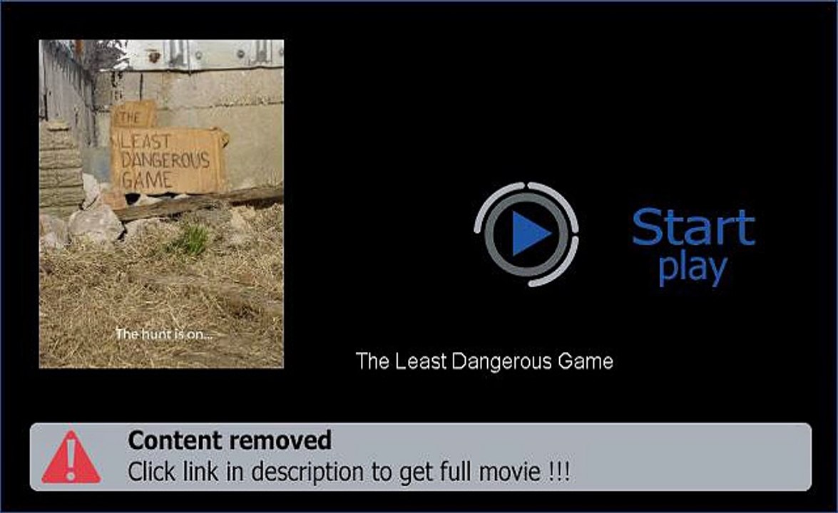 Download The Least Dangerous Game DVD