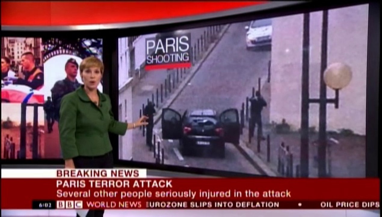 BBC パリ 出版社襲撃事件 2015/1/8 午前6時 JST