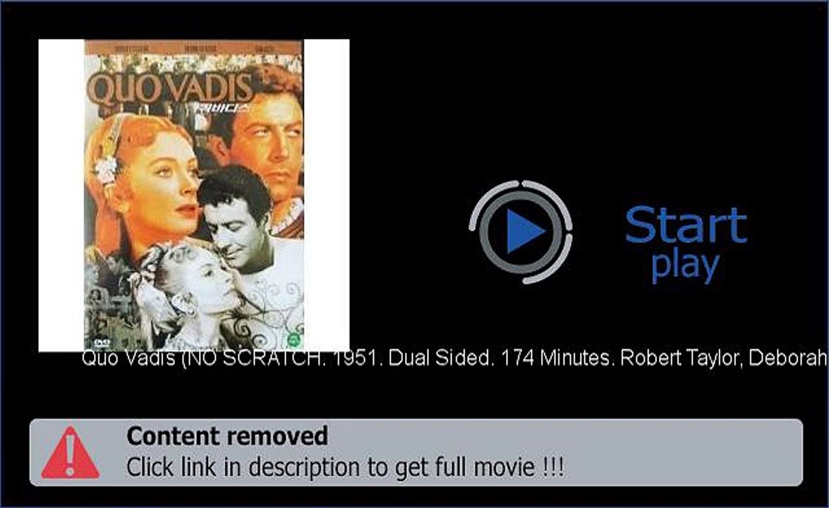 How To Download Quo Vadis (NO SCRATCH. 1951. Dual Sided. 174 Minutes. Robert Taylor, Deborah Kerr) Movie