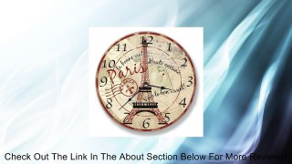 Stupell Home Paris Eiffel Tower Wall Clock Review