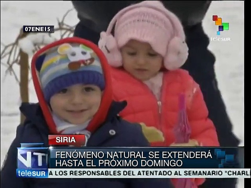 Frío polar agrava situación humanitaria en Siria