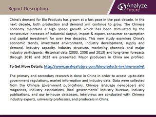 Bio Products Markets in China