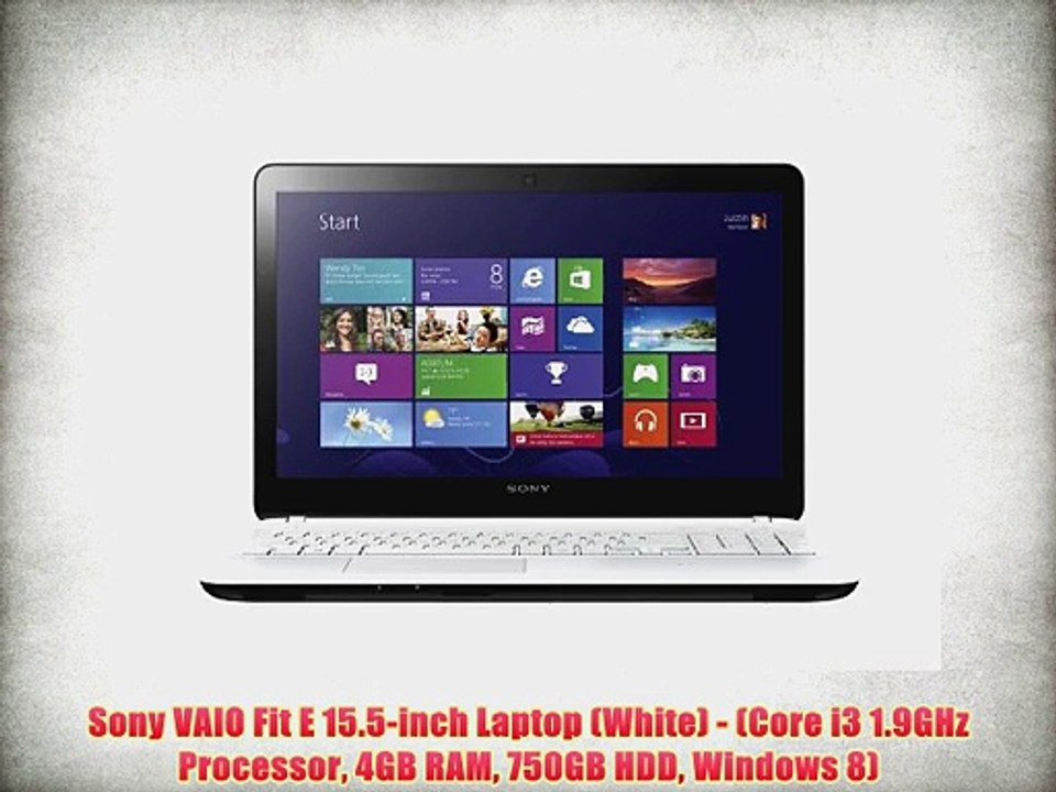 Sony VAIO Fit E 15.5-inch Laptop (White) - (Core i3 1.9GHz Processor 4GB RAM 750GB HDD Windows