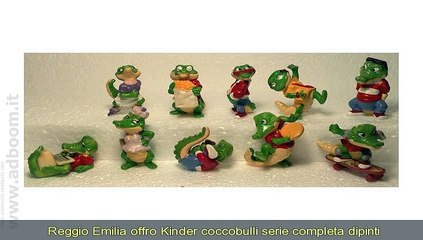 Download Video: REGGIO EMILIA, QUATTRO CASTELLA   KINDER COCCOBULLI SERIE COMPLETA DIPINTI ITALIA EURO 10