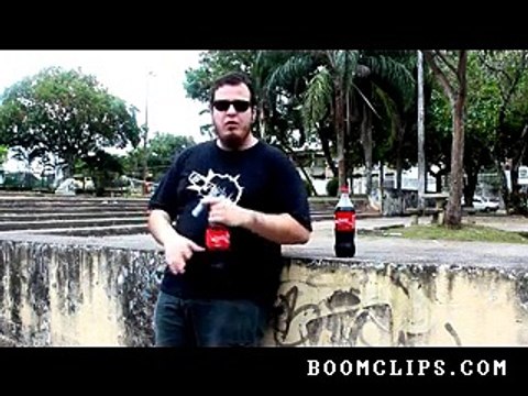 Crazy Guy Drinking Coke And Eating Mentos