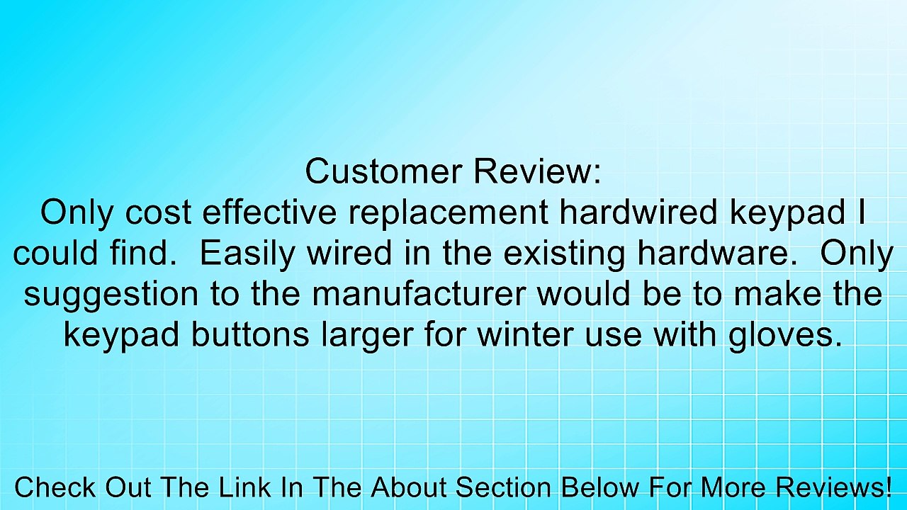 Domino Hardwired Universal Keypad Keyless Entry Hard Wired GD1 GD-1 Review