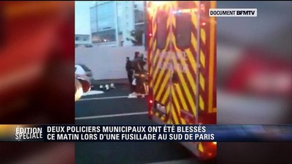 DOCUMENT BFMTV - Images amateur du lieu de la fusillade à Montrouge