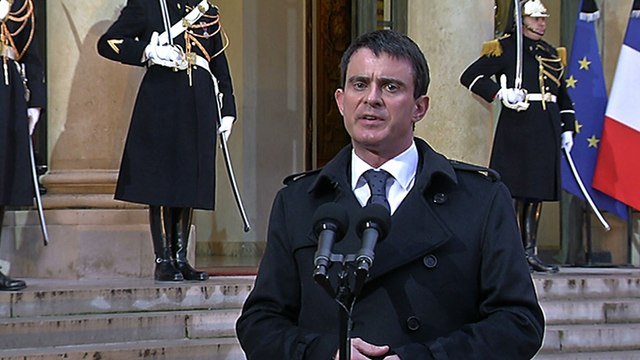 Déclaration du Premier Ministre Manuel Valls à la suite de la réunion de crise à l'Elysée