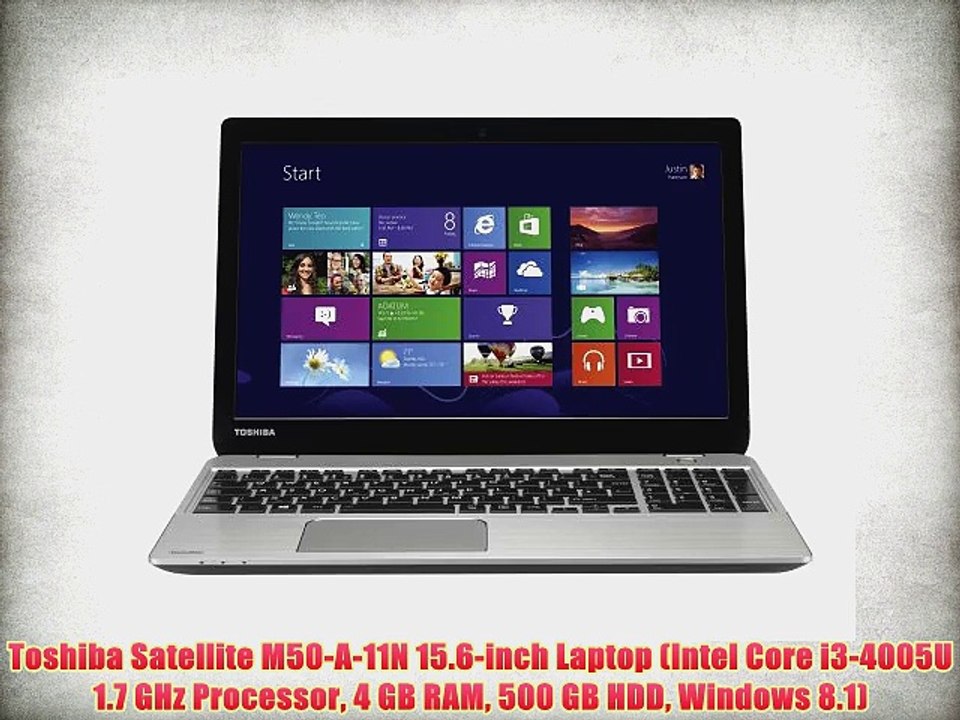 Toshiba Satellite M50-A-11N 15.6-inch Laptop (Intel Core i3-4005U 1.7 GHz Processor 4 GB RAM