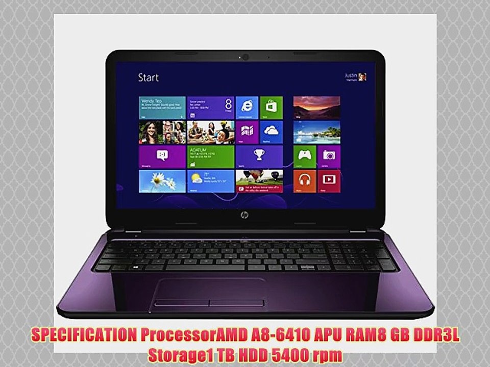 HP 15g094sa 156 Laptop Purple A86410 Quad Core 8gb DDR 1tb Hard Drive Windows 81