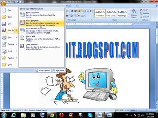 HOW TO SAVE A FILE IN MS WORD 2007 IN URDU