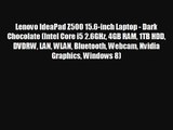 Lenovo IdeaPad Z500 15.6-inch Laptop - Dark Chocolate (Intel Core i5 2.6GHz 4GB RAM 1TB HDD