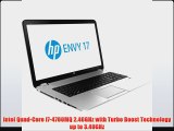 HP Envy 15T Touchscreen i7-4700MQ 2.4GHz 12GB RAM 1TB Hard drive 15.6 HD Quad Speakers With