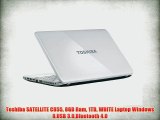 Toshiba SATELLITE C855 8GB Ram 1TB WHITE Laptop Windows 8USB 3.0Bluetooth 4.0