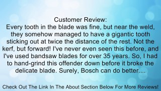 Bosch BS80-15S 80-Inch X 1/8-Inch X 15-Tpi Scroll Cutting Stationary Band Saw Blade Review