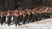 Topless South Korean soldiers in military drills