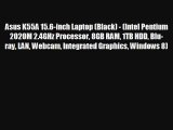 Asus K55A 15.6-inch Laptop (Black) - (Intel Pentium 2020M 2.4GHz Processor 8GB RAM 1TB HDD