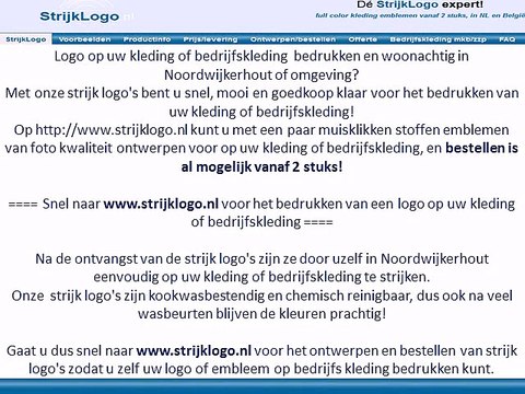 Logo kleding bedrijfskleding bedrukken Noordwijkerhout