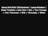 Cheap Dell D430 2GB Notebook / Laptop Windows 7 Home Premium & Intel Core 2 Duo âœ”Fast Postage