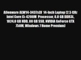 Alienware ALW14-3437sLV  14-Inch Laptop (2.5 GHz Intel Core i5-4200M  Processor 8.0 GB DDR3L
