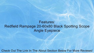 Redfield 114651Rampage 20-60x80mm Angled Spotting Scope Review
