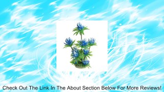 Aquarium Fish Tank Plastic Water Lily Plant Decor Sky Blue Green 10