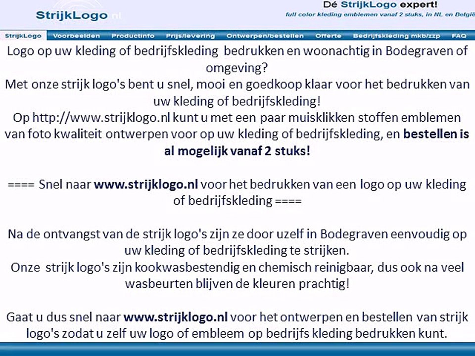 Logo kleding bedrijfskleding bedrukken Bodegraven
