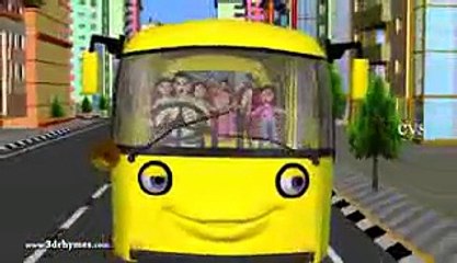 The Wheels on the Bus go round and round - 3D Animation English Nursery Rhyme song