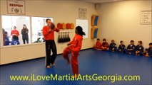 Karate Kids Practicing i Love Martial Arts Georgia - Cumming