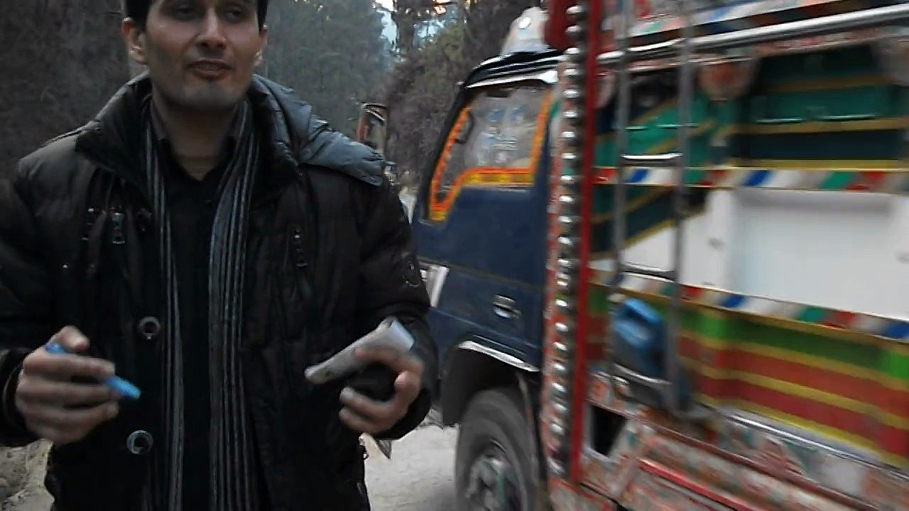 Stone in main road at Panjar on Kahuta Azad Pattan Road