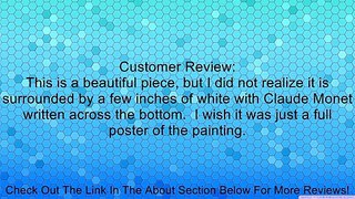 (24x36) Claude Monet Dusk Crepusculo Art Poster Print Review