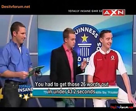 Totally Insane Guinness World Records 8th January 2015 Video Watch Online Pt2