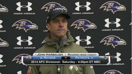 Harbaugh not leaning on past wins versus Patriots