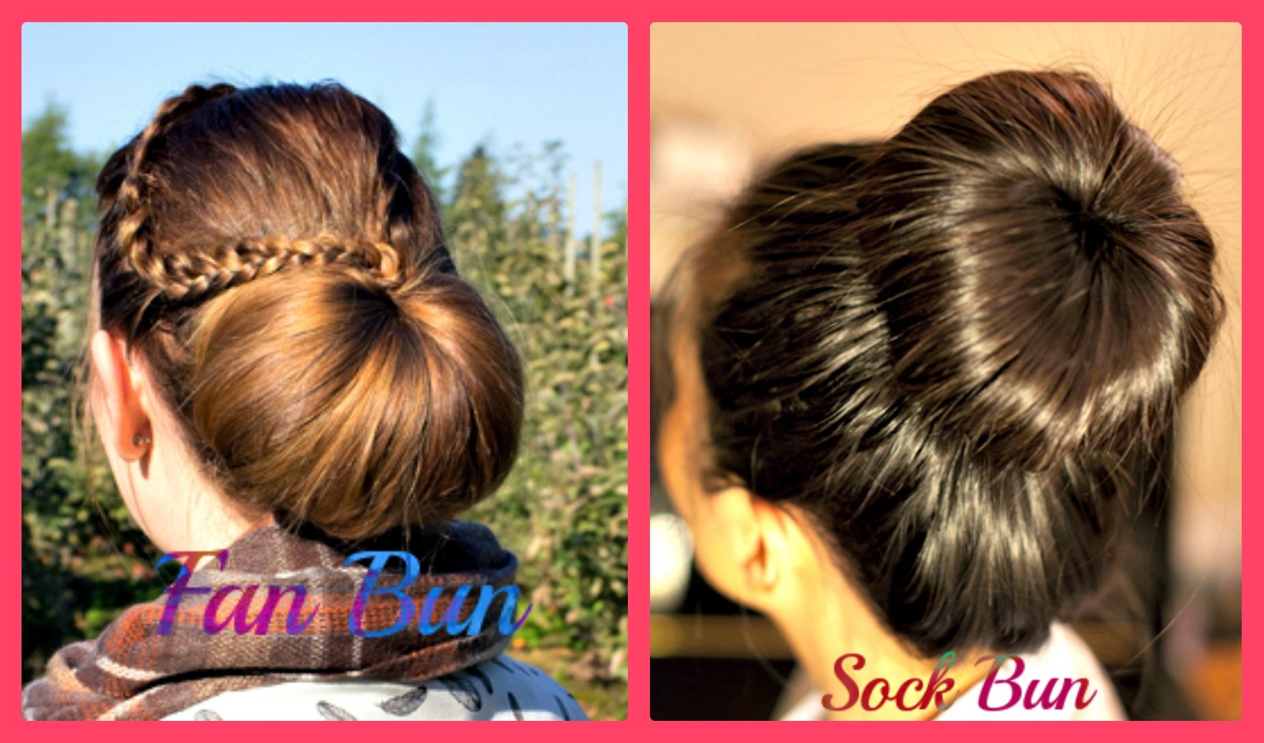 fan and sock bun hair tutorial