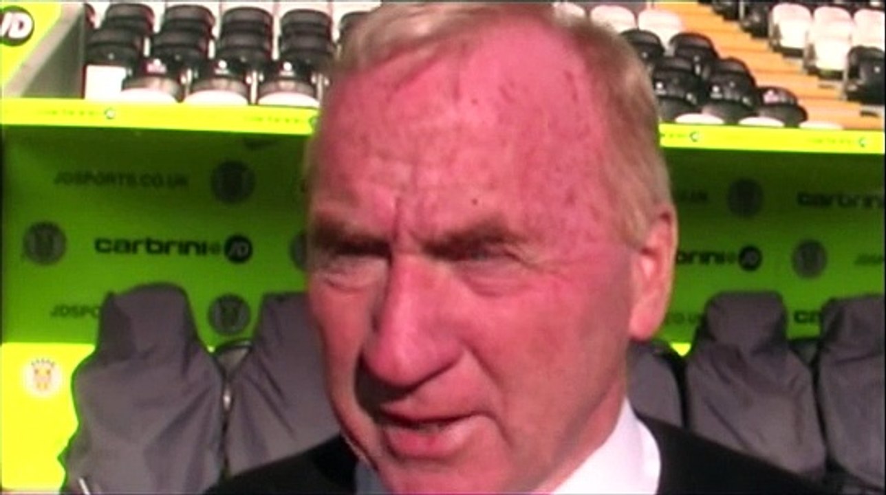 Tommy Craig Match Reaction St Mirren v Dundee United 31-08-2014