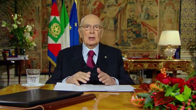 Roma - Messaggio di fine anno del Presidente della Repubblica Giorgio Napolitano (31.12.14)
